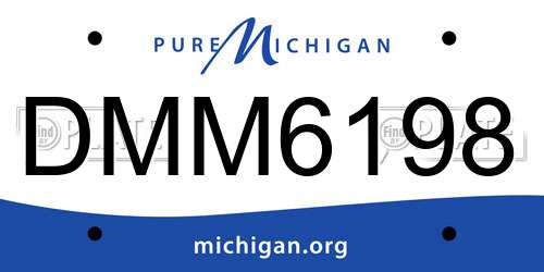 DMM6198 Michigan License Plate