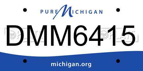 DMM6415 Michigan License Plate