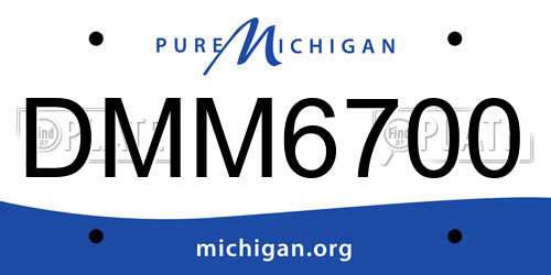 DMM6700 Michigan License Plate