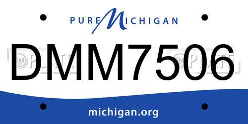 DMM7506 Michigan License Plate