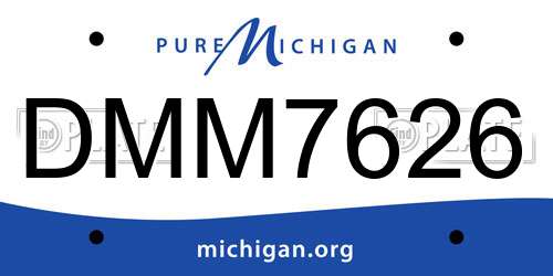 DMM7626 Michigan License Plate