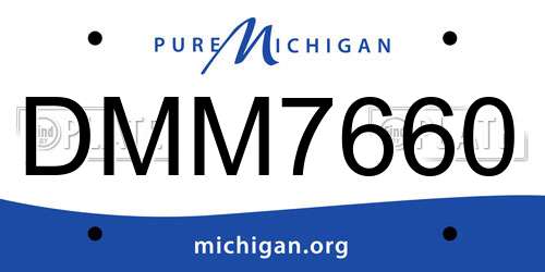 DMM7660 Michigan License Plate