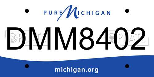 DMM8402 Michigan License Plate