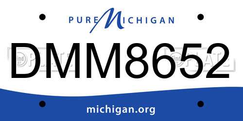 DMM8652 Michigan License Plate