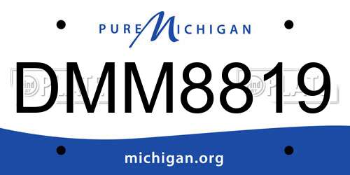 DMM8819 Michigan License Plate