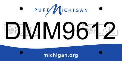 DMM9612 Michigan License Plate