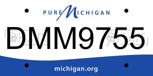 DMM9755 Michigan License Plate