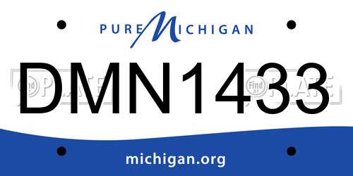DMN1433 Michigan License Plate