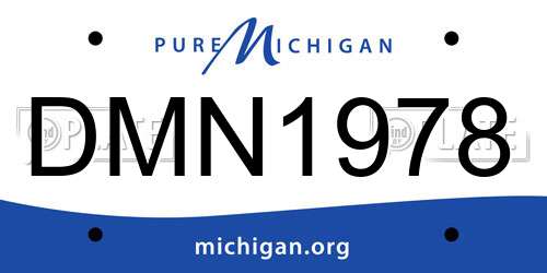 DMN1978 Michigan License Plate