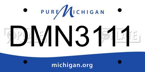 DMN3111 Michigan License Plate
