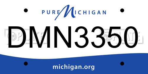 DMN3350 Michigan License Plate