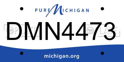 DMN4473 Michigan License Plate
