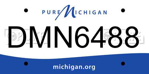 DMN6488 Michigan License Plate