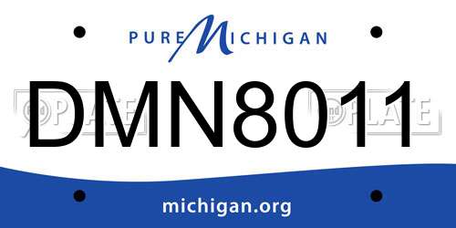 DMN8011 Michigan License Plate