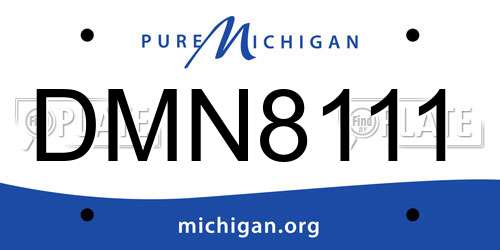 DMN8111 Michigan License Plate