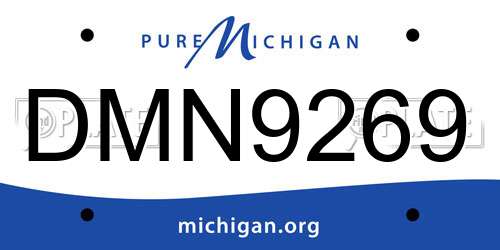 DMN9269 Michigan License Plate