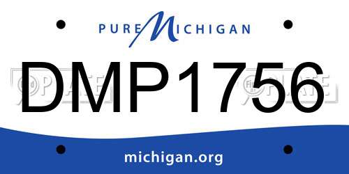 DMP1756 Michigan License Plate