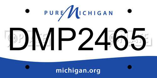 DMP2465 Michigan License Plate