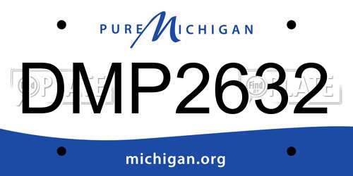 DMP2632 Michigan License Plate