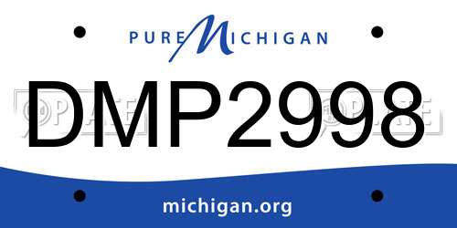 DMP2998 Michigan License Plate