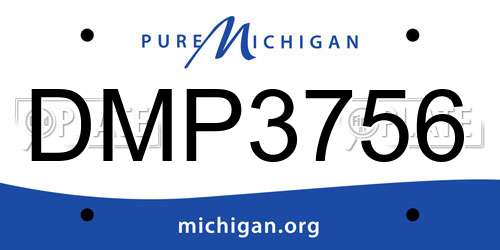 DMP3756 Michigan License Plate