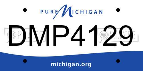 DMP4129 Michigan License Plate
