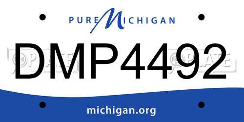 DMP4492 Michigan License Plate