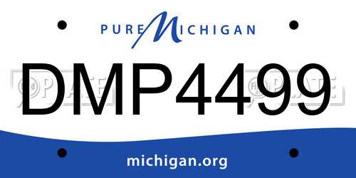 DMP4499 Michigan License Plate