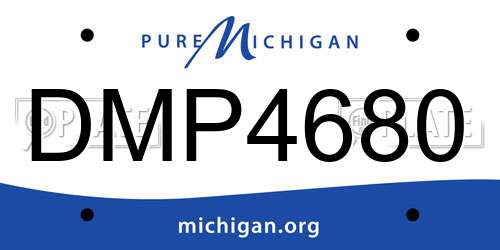 DMP4680 Michigan License Plate