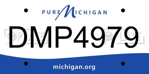 DMP4979 Michigan License Plate