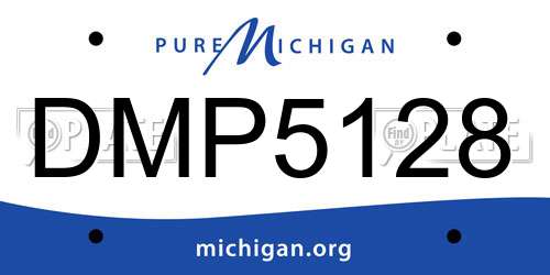 DMP5128 Michigan License Plate