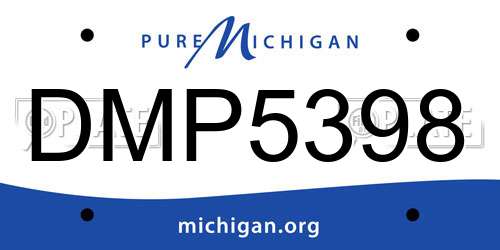 DMP5398 Michigan License Plate