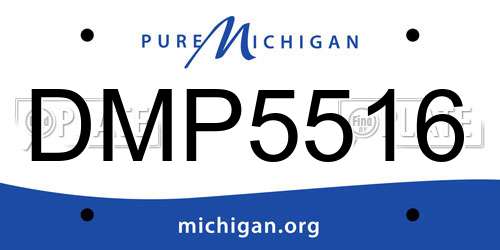 DMP5516 Michigan License Plate