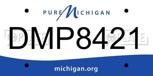 DMP8421 Michigan License Plate