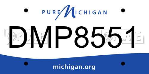 DMP8551 Michigan License Plate