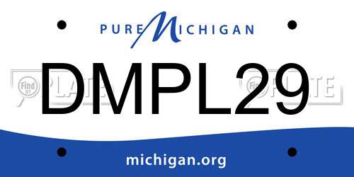 DMPL29 Michigan License Plate