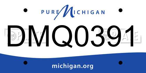 DMQ0391 Michigan License Plate