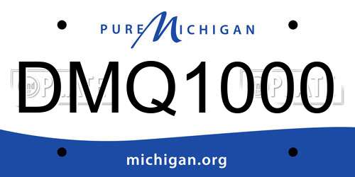 DMQ1000 Michigan License Plate