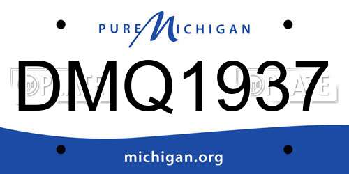 DMQ1937 Michigan License Plate