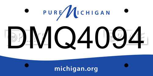 DMQ4094 Michigan License Plate