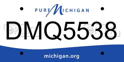 DMQ5538 Michigan License Plate