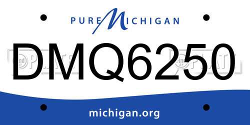 DMQ6250 Michigan License Plate