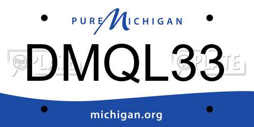 DMQL33 Michigan License Plate