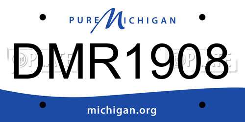 DMR1908 Michigan License Plate