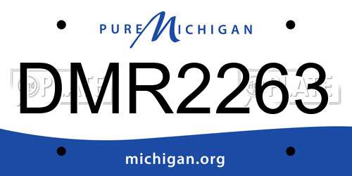 DMR2263 Michigan License Plate