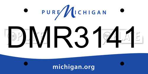 DMR3141 Michigan License Plate