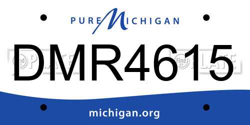 DMR4615 Michigan License Plate