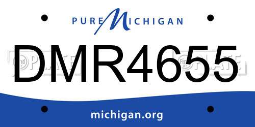 DMR4655 Michigan License Plate