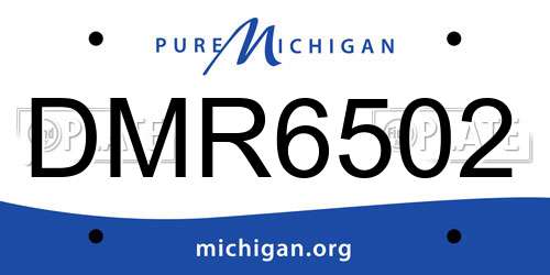 DMR6502 Michigan License Plate