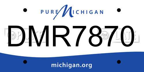 DMR7870 Michigan License Plate